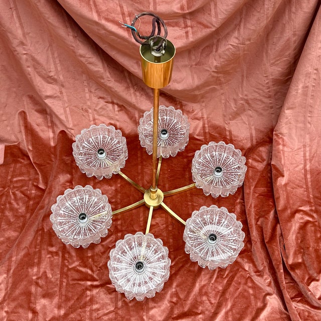 Vintage Icicle Glass Hanging Lamp from Doria Leuchten, 1960s For Sale - Image 9 of 17