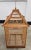 Mid Century Chinese Style Teak Bird Cage Measures 18" in width x 18" in depth x 34" in height.