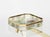 Metal Octagonal Floral Acrylic Glass and Brass Serving Tray by Alberto Sordi, Italy, 1970s For Sale - Image 7 of 14