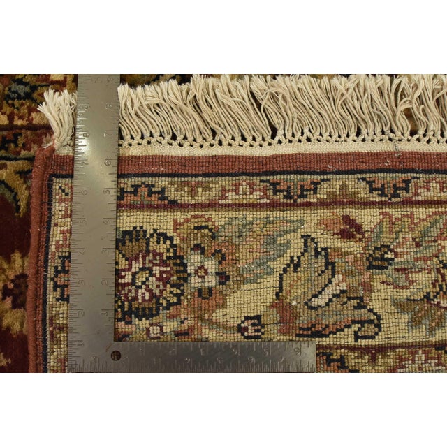 Agra Runner 4’1” X 11’11” Red Wool Traditional Hand-Knotted Oriental Rug For Sale - Image 13 of 13