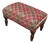 Scottish Plaid Upholstered Stool For Sale