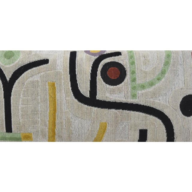 Custom-tailored designer pillow by Mike Seratt of The Prized Pig in Clarence House Velours Klee cotton, cut velvet fabric...