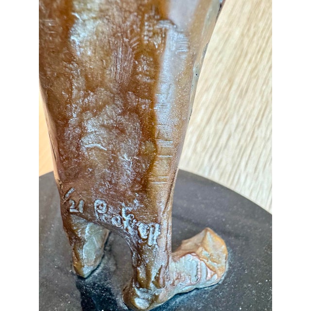 Metal Signed Limited-Edition Modernist Cast Bronze Draped Female Sculpture, 7/21 For Sale - Image 7 of 12