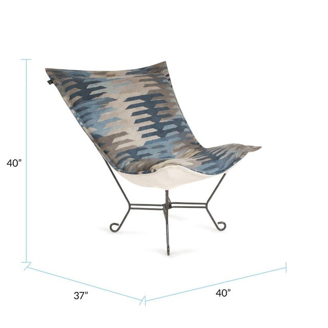 Puff Chair Complete Navajo Navy For Sale - Image 11 of 11
