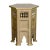Moroccan Golden Wooden Side Table For Sale - Image 4 of 4