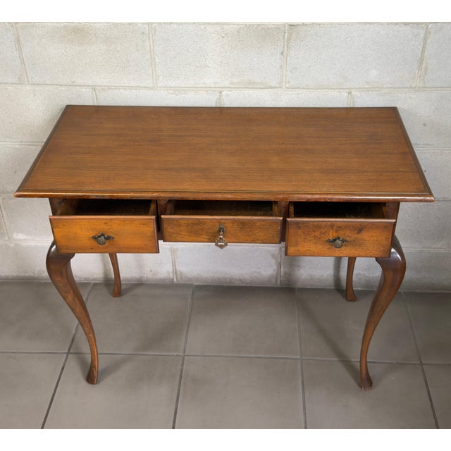 Vintage Console Table in Walnut from Artigianato Italiano, 1960s For Sale - Image 6 of 11
