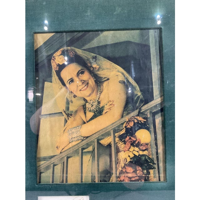 A striking, professionally framed mid-century memento celebrating the legendary Brazilian soprano Bidu Sayão (1902–1999)...