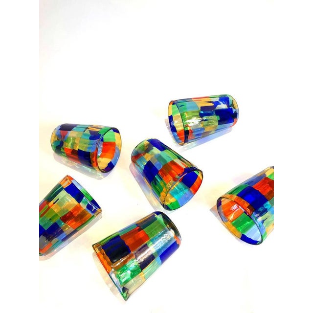 Murano Pezzati Cocktail Glasses in the Style of Venini, 2004, Set of 6 For Sale - Image 12 of 17