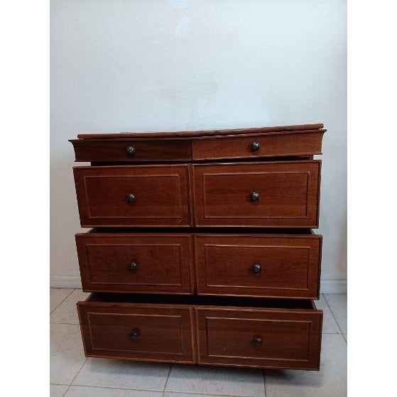 Vintage Bombay mahogany wood chest 5 drawers Style: Traditional Color: Mahogany Dimensions: 38" W x 39 1/2" H x 18" D...