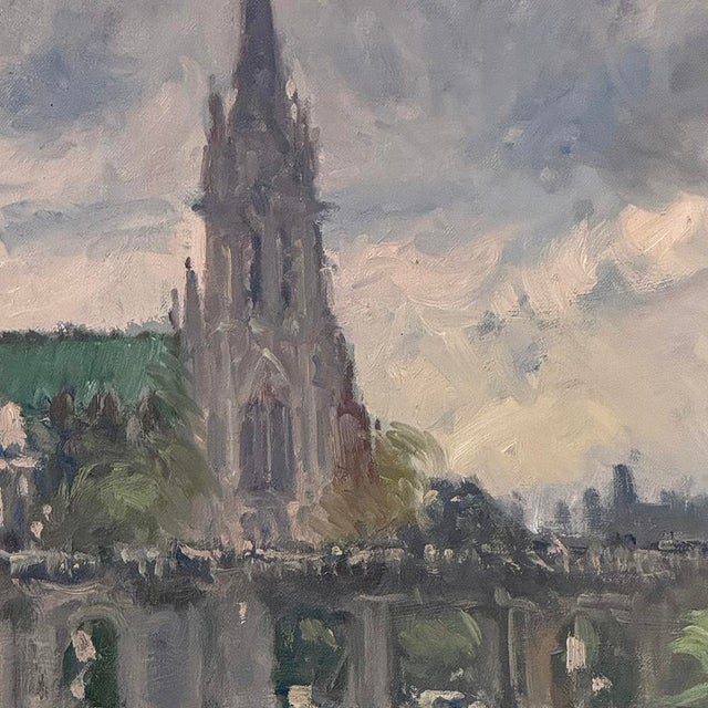 Framed Oil on Canvas by José Salvaggio (1953-) 'Place De La Carrière ~ Nancy' For Sale - Image 12 of 16