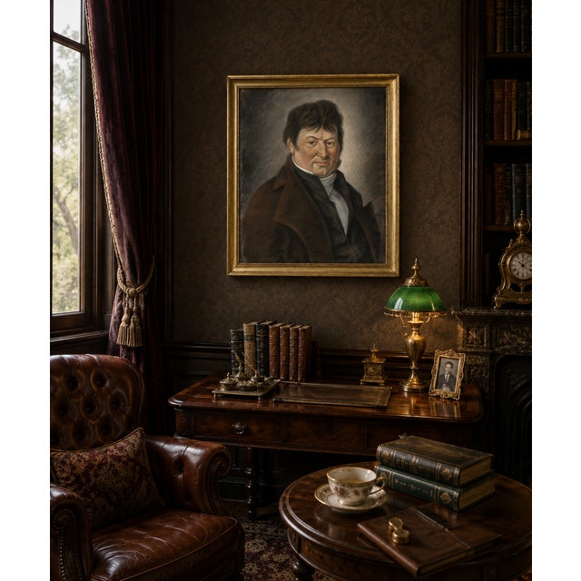 French Artist, Portrait of a Gentleman, 1811, Pastel, Framed For Sale - Image 6 of 10