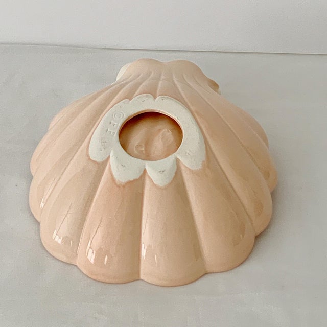 Mid 20th Century Vintage Fitz & Floyd Ceramic Sea Shell Corals Trinket Dish Bowl For Sale - Image 5 of 7