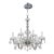 Vintage European Mid-Century Modern Style Six Light Crystal Chandelier For Sale
