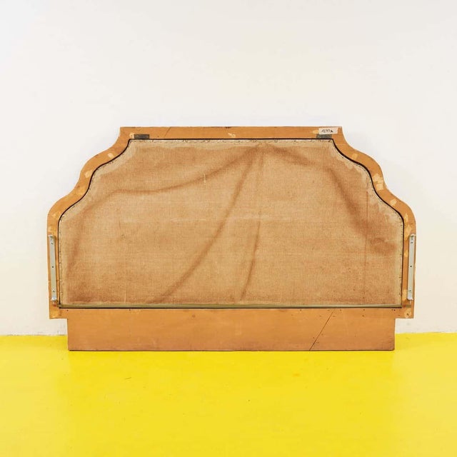 Headboard in Gilded Wood and Fabric For Sale - Image 5 of 6
