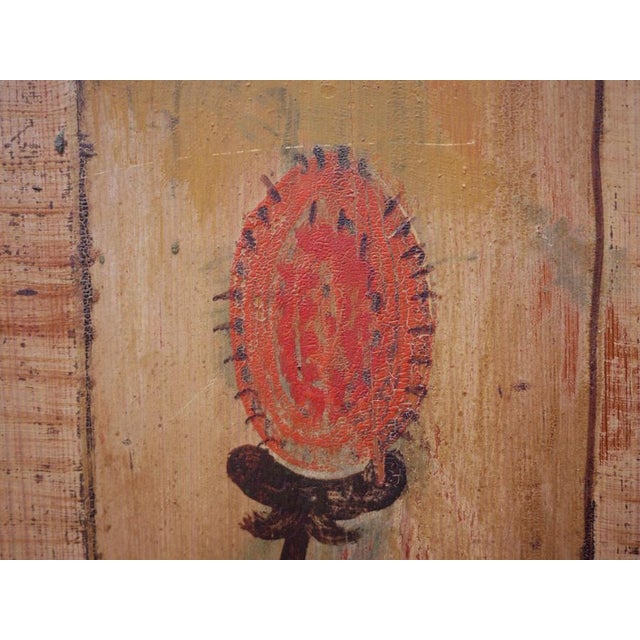 Alpine Blue Floral Painted Cupboard For Sale - Image 13 of 18