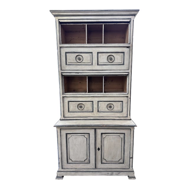 Painted French Louis Philippe Notary Cabinet For Sale