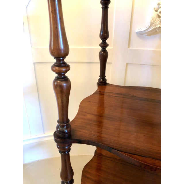 Antique Victorian Freestanding Rosewood Whatnot For Sale - Image 9 of 13