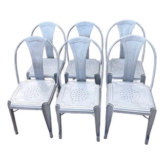 Set of 6 Crate & Barrel Lyle Dining Chairs For Sale