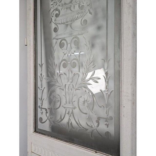 Early 20th Century Doors with Engraved Glass, Set of 4 For Sale - Image 6 of 10