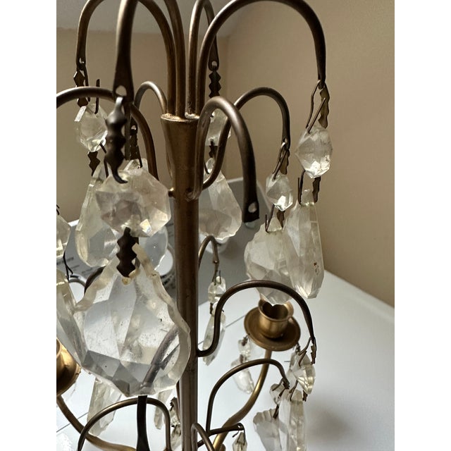 Mid 19th Century French Girandole Brass Four-Light Candelabra For Sale - Image 4 of 6