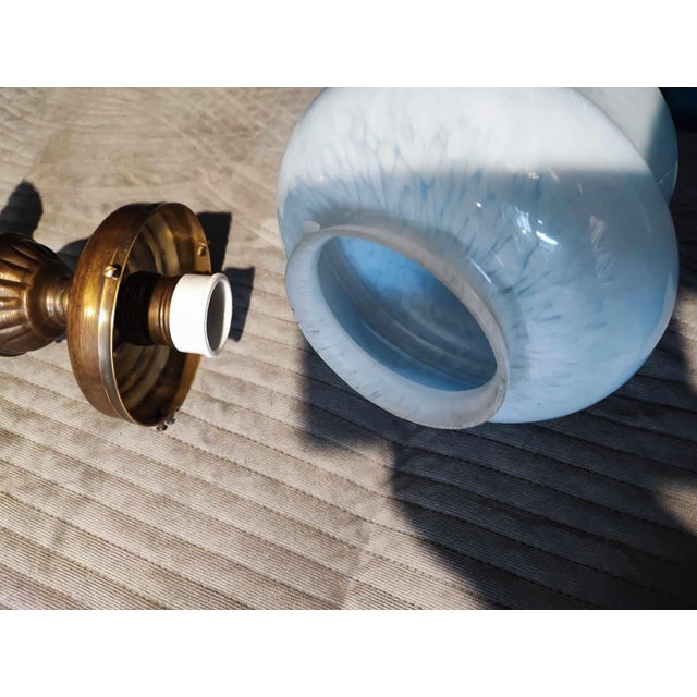 Art Deco Brass Ceiling Lamp, 1920s For Sale - Image 6 of 8