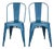Vintage Tolix Chairs in Blue Metal by Xavier Pauchard, 1970s, Set of 2 For Sale