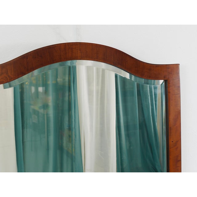 Large Antique Biedermeier Pearwood Shield Wall Mirror, Vienna, 1820s For Sale - Image 15 of 18
