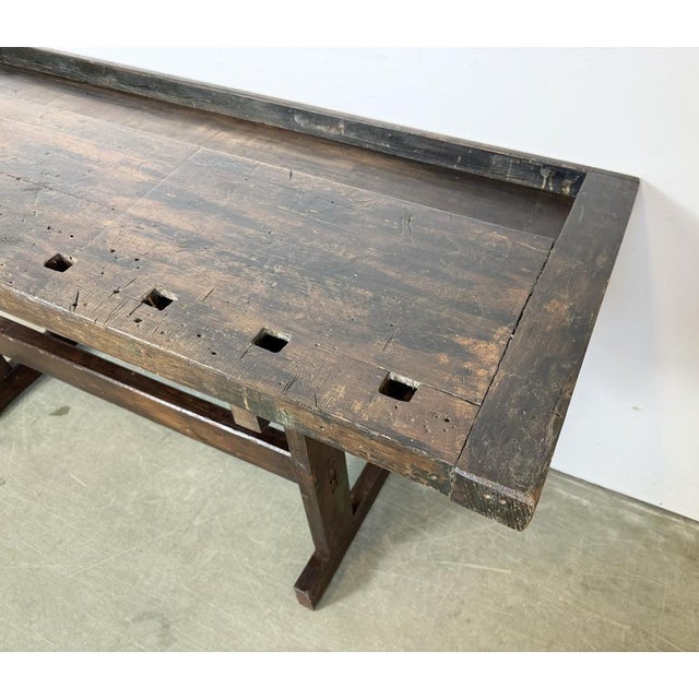 Vintage Industrial Carpenters Workbench, 1950s For Sale - Image 15 of 16