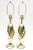 MCM Sculptural Brass Plated Table Lamps Attributed to Laurel Lamp Co. Pair of Restored For Sale - Image 11 of 11