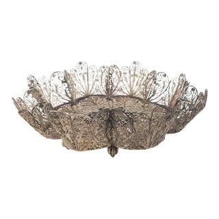 Vintage Silver Wire Filagree Dish For Sale