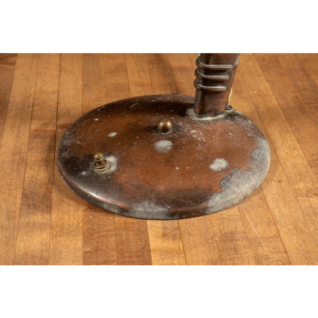 Brass 1940s Art Deco Faries Manufacturing Co. Brass “Cobra” Desk Lamp For Sale - Image 8 of 8