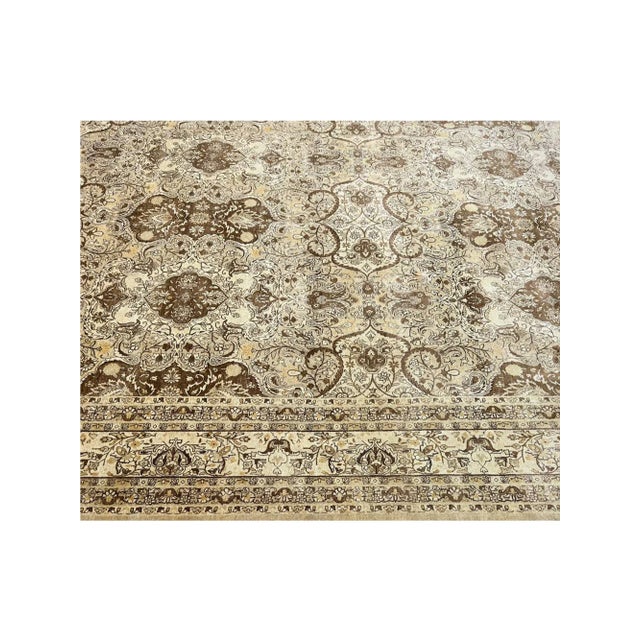 Textile Handwoven Persian Tabriz Style Area Rug 9x12 For Sale - Image 7 of 9