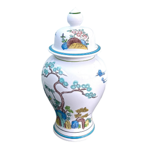 Vintage Hand Painted Urn / Lidded Jar