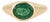 18k Gold Chunky 1.91Carat Natural Emerald Bezel Signet Ring Size 6 For Sale
