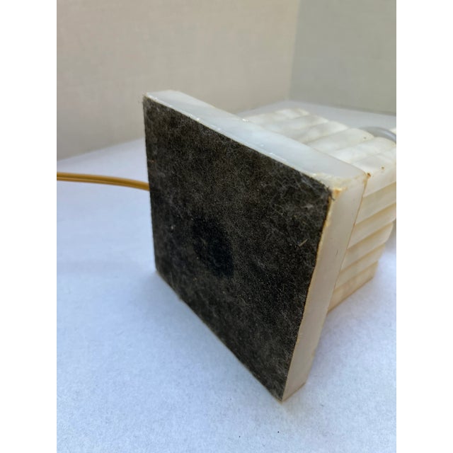 Alabaster Antique Alabaster Column Lamp For Sale - Image 8 of 10