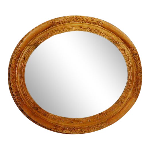Mirror in Oval Carved Frame Chairish