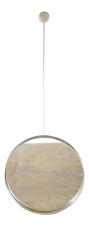 Midcentury Modern French Silver Drop Mirror