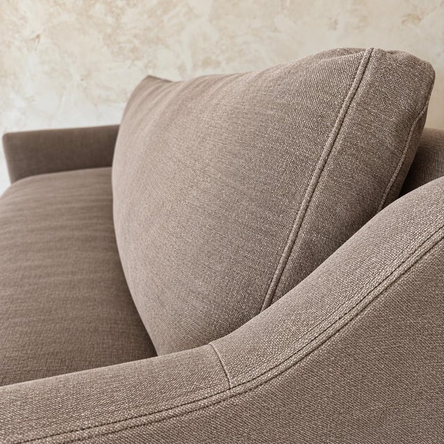 Rudin Sofa Slip Covered by Bloom Home – Fawn For Sale - Image 9 of 11
