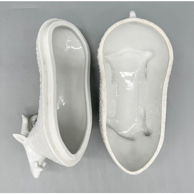 Vintage Mottahedeh White Ram Butter Dish/ Trinket Dish For Sale - Image 12 of 12