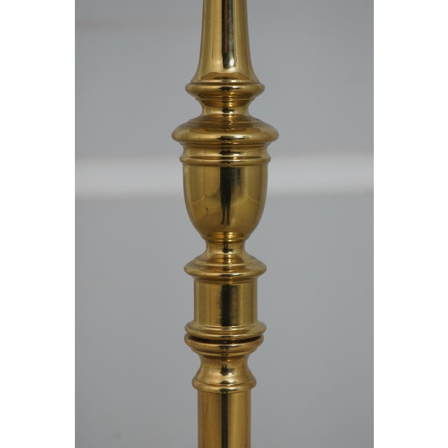 Virginia Metalcrafters Brass Candlestick Floor Lamp For Sale In Philadelphia - Image 6 of 11