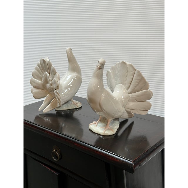 Ceramic Lladró Paloma Grande Porcelain Figurines, Pair For Sale - Image 7 of 12