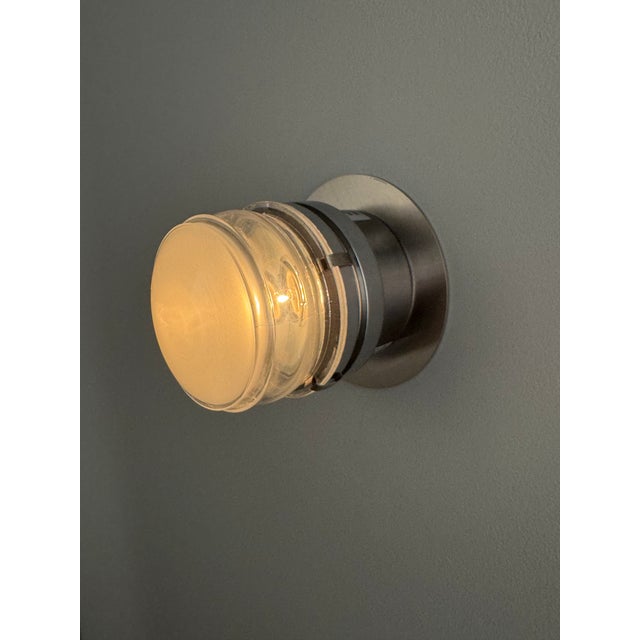 Mid-Century Modern Joe Colombo 'Fresnel' Wall Lamps for Oluce in Chrome - a Pair For Sale - Image 3 of 17