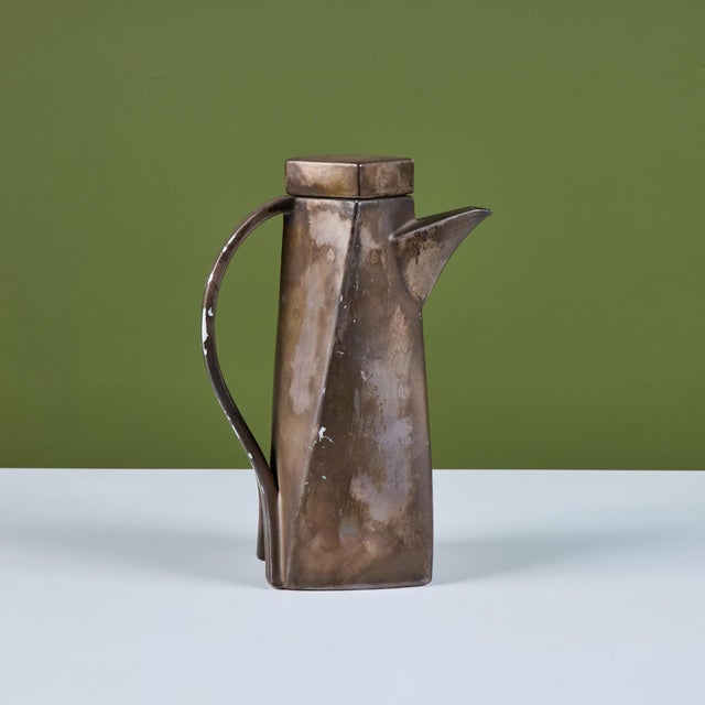 Ceramic Lidded Pitcher For Sale - Image 9 of 12