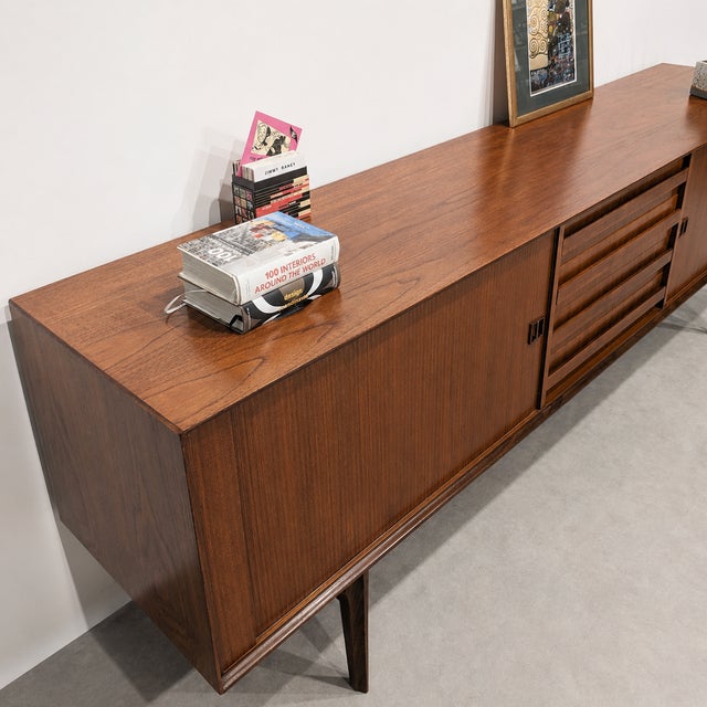 Vintage Teak Paola Sideboard by Oswald Vermaercke for V-Form, 1960s For Sale - Image 9 of 10