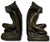 Large & Unusual Antique Native American Indian Motif Bronze Clad Bookends Signed Ruhl - Circa 1910s For Sale - Image 13 of 18