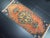 Boho Chic Vintage Floral Design Turkish Handmade Orange Small Rug For Sale - Image 3 of 6
