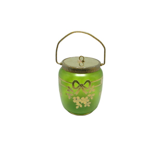 Forest Green German Art Nouveau Biscuit Box, 1890s For Sale - Image 8 of 15