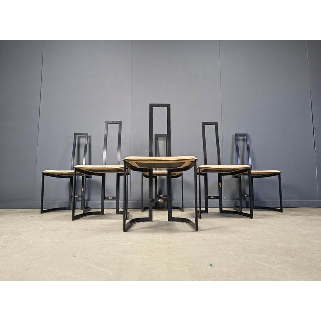 Postmodern Dining Chairs by Gastone Rinaldi for Thema, Italy, 1980s, Set of 6 For Sale - Image 11 of 16