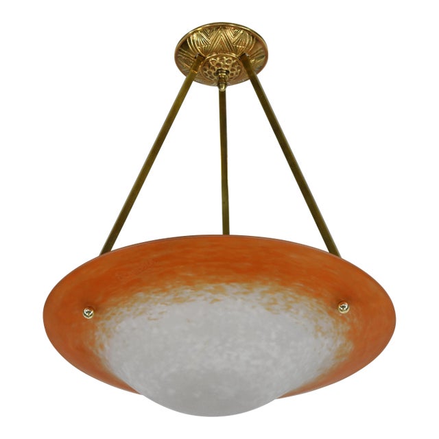 French Art Deco Pendant Light by Charles Schneider 1925 France For Sale