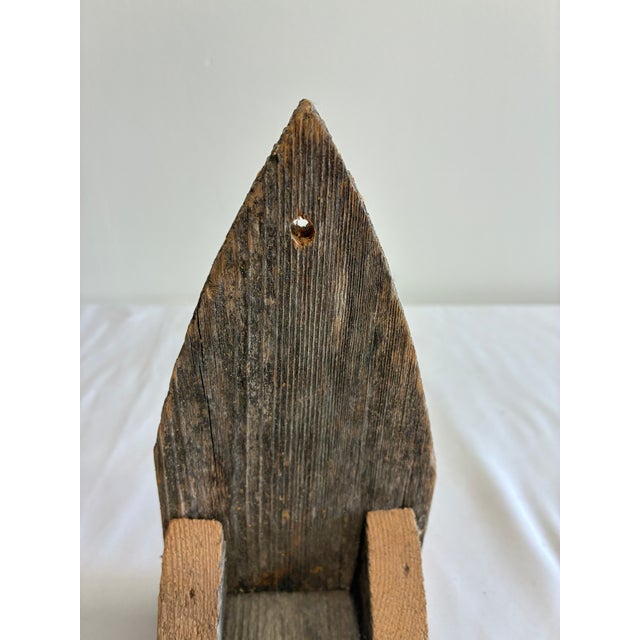 Farmhouse Vintage Rustic Wooden Shelf / Primitive Wall Bracket For Sale - Image 3 of 8